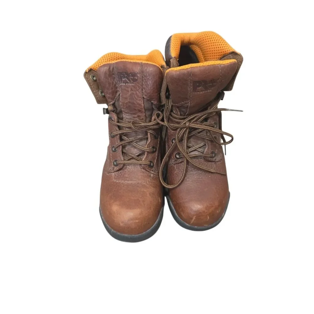 Timberland‎ PRO Brown Leather EH Safety Toe Work Boots Mens Size 7.5 ASTM